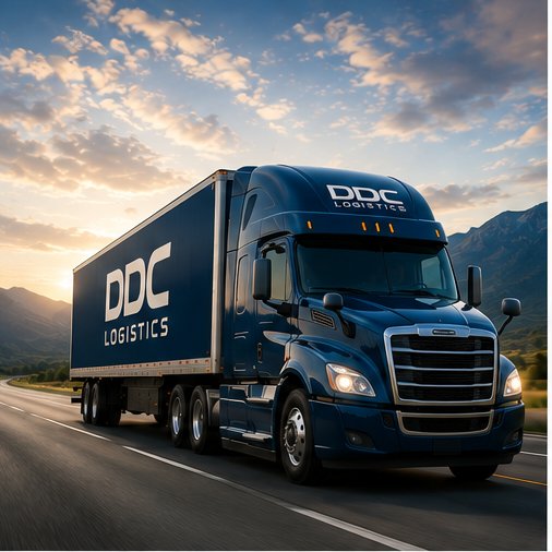 DDC Logistics truck on the highway